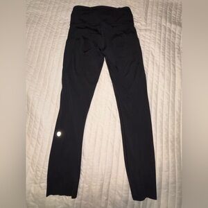Lululemon fast and free leggings size 4 cell phone pocket 23 inch inseam